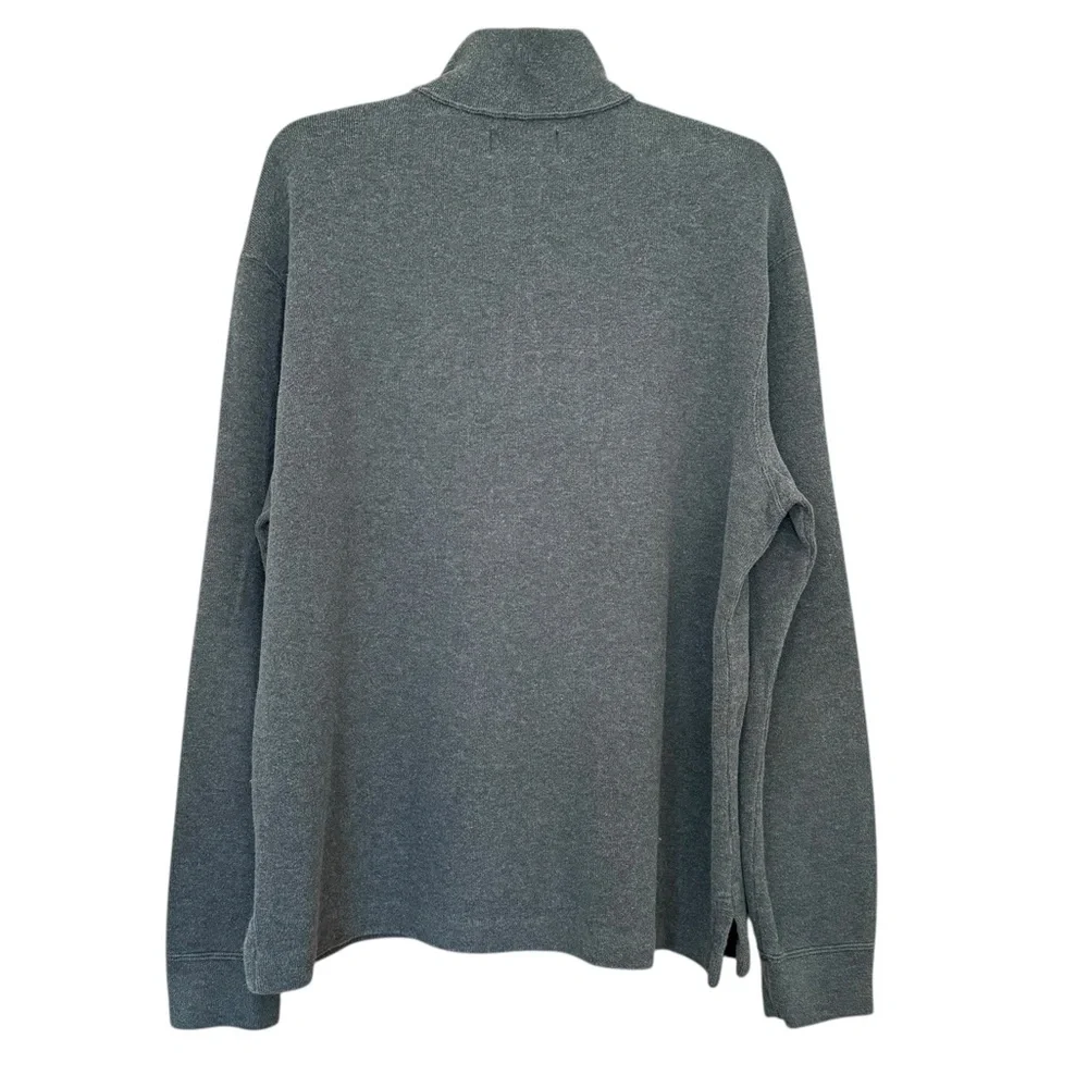 Polo Ralph Lauren Charcoal Gray 1/4 Zip Cotton Sweater Men’s Size Large